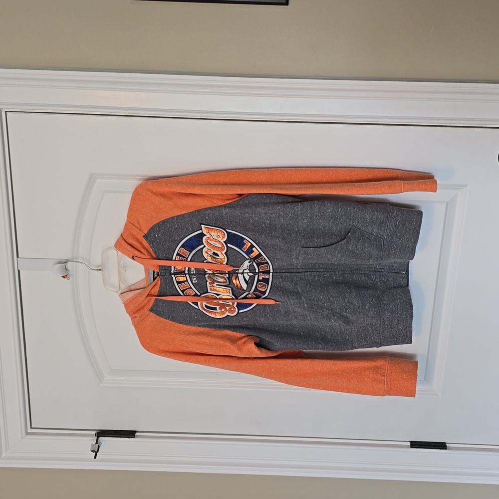 Denver bronco's zip up hoodie